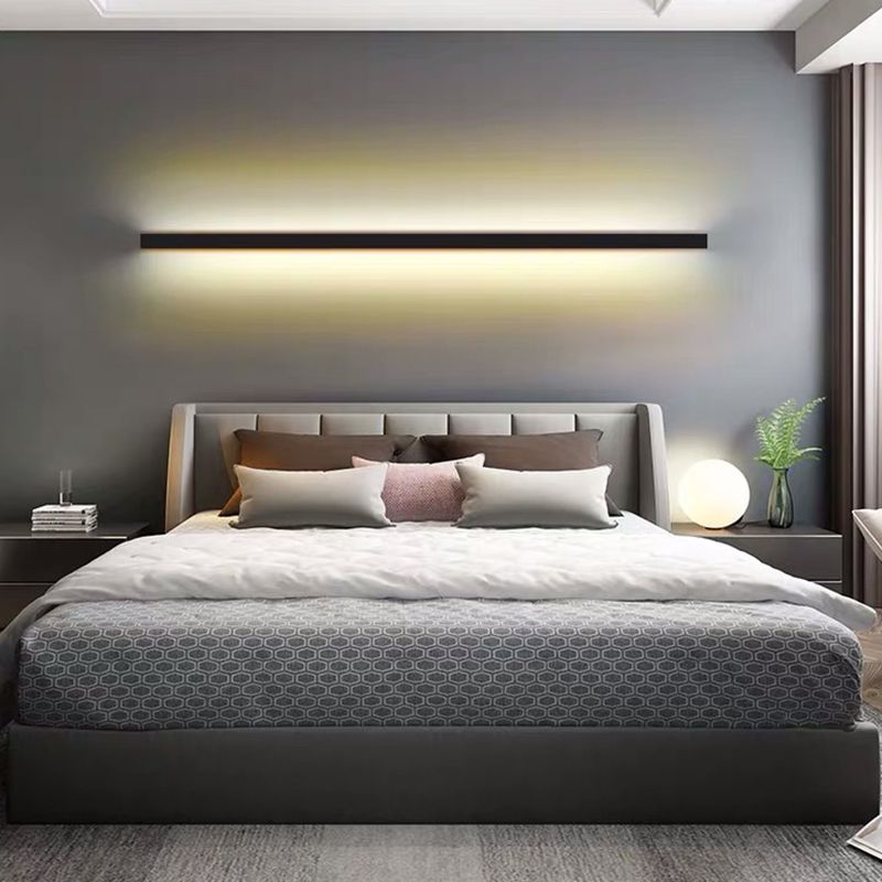 Minimalistische Wandlamp Metaal Acryl LED 60-120cm Slaapkamer Woonkamer Modern Design Zwart Wit Goud | Sulvida