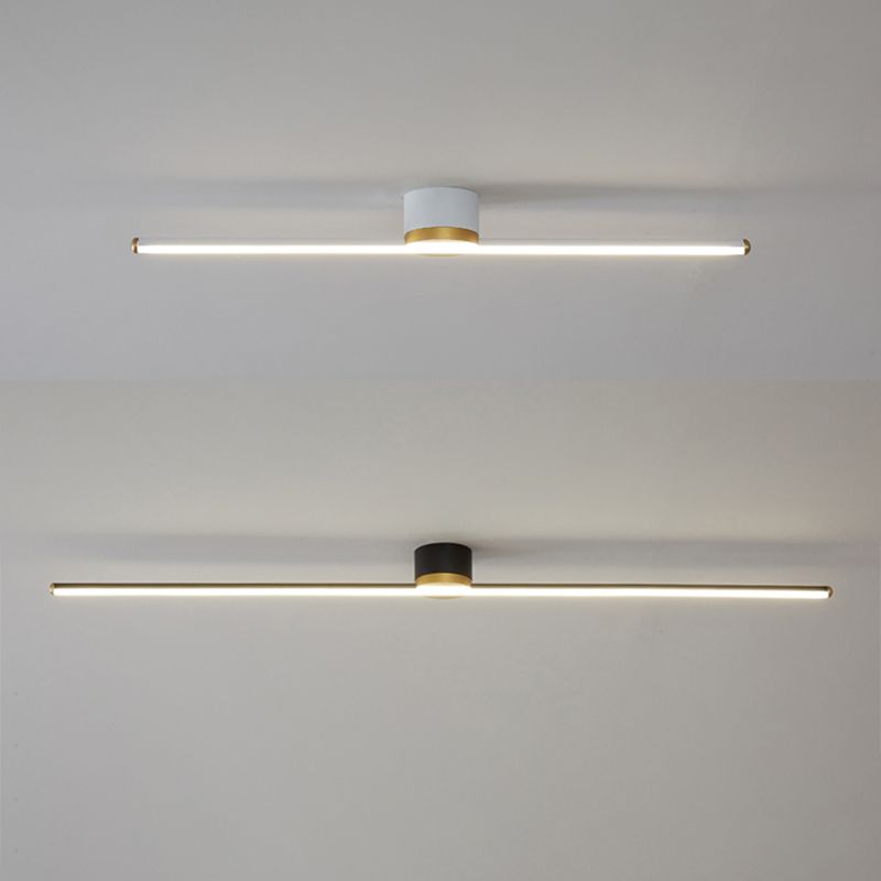 Plafondlamp Linear Design Zwart Wit Goud Dimbaar LED 40-121cm Modern Sfeervol Minimalistisch Woonkamer | Sulvida