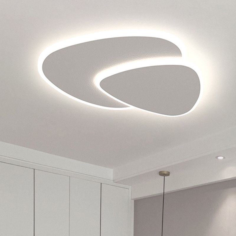 LED Plafondlamp Geometrisch Wit Ovaal Dimbaar Modern Design Woonkamer Slaapkamer Stijlvolle Plafondverlichting | Sulvida