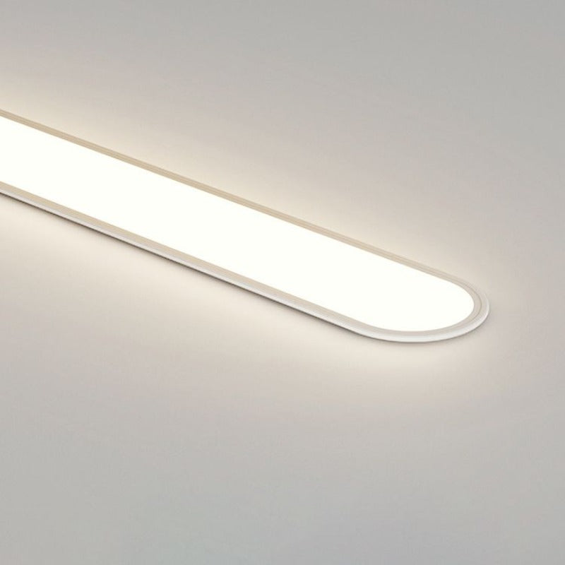 Ovale plafondlamp in metaal en acryl voor woonkamer slaapkamer dimbaar warm neutraal koel wit modern design | Sulvida