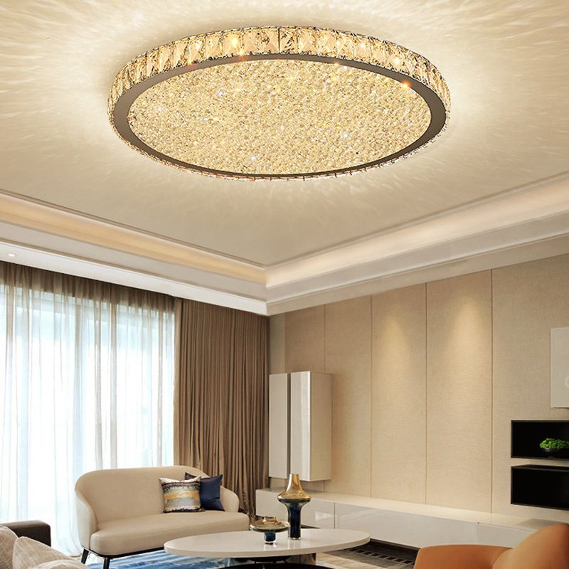 Kristallen Plafondlamp Glamour Met LED Verlichting Warm Of Wit Licht Voor Slaapkamer Woonkamer Modern Metaal | Sulvida