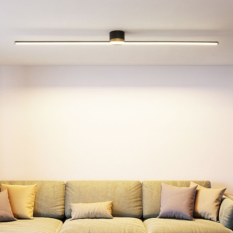 Plafondlamp Linear Design Zwart Wit Goud Dimbaar LED 40-121cm Modern Sfeervol Minimalistisch Woonkamer | Sulvida