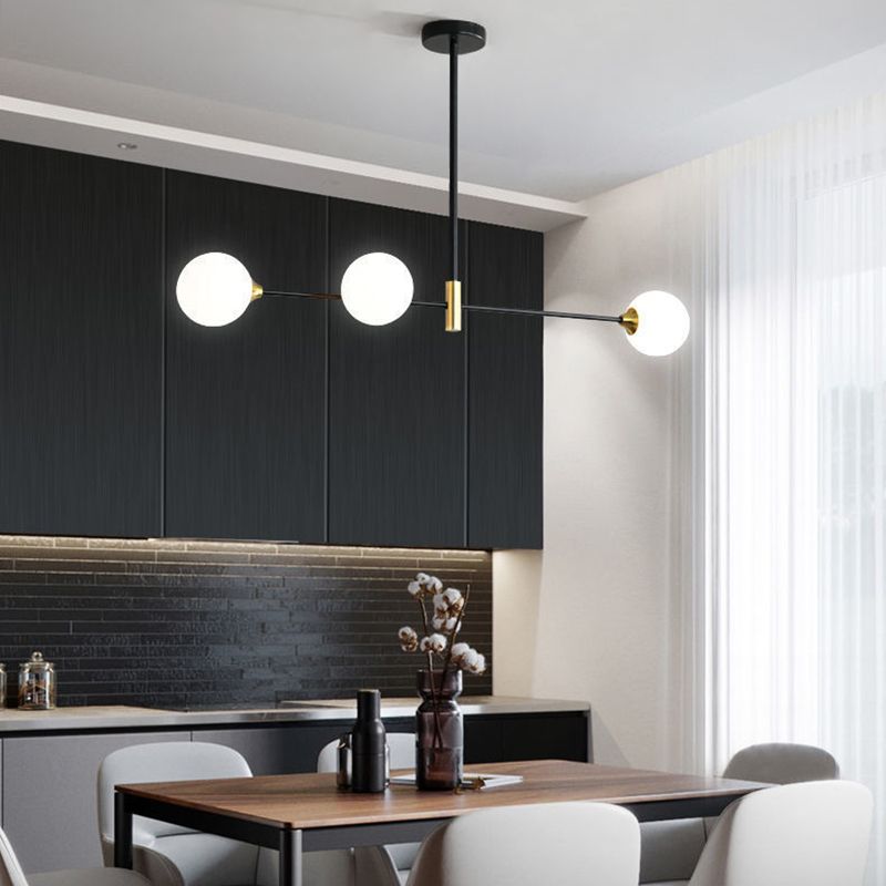 Hanglamp Bellenvorm Zwart Metaal Glas Scandinavisch Design Woonkamer Eetkamer Slaapkamer Verlichting | Sulvida