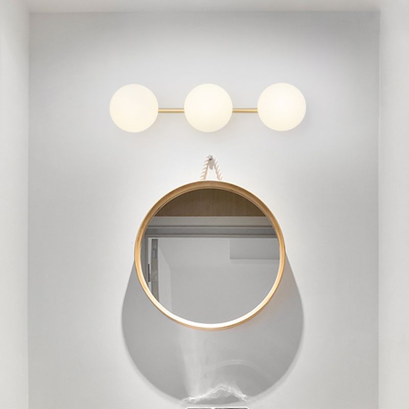 Glazen Bol Wandlamp Badkamer Modern Metaal Design Meerdere Kleuren Sfeervol LED Dimbaar Licht Wandverlichting | Sulvida