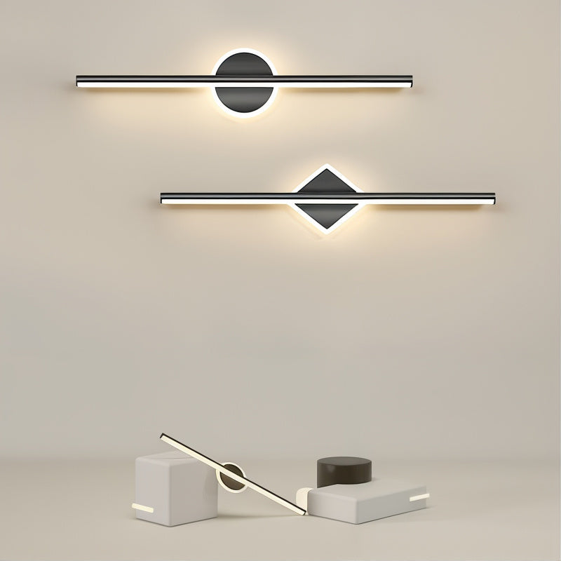 LED-wandlamp met zwart en goud metaal voor woonkamer slaapkamer badkamer wandverlichting modern design | Sulvida