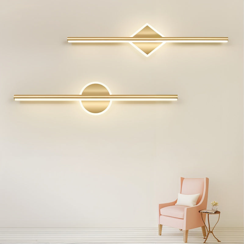 LED-wandlamp met zwart en goud metaal voor woonkamer slaapkamer badkamer wandverlichting modern design | Sulvida