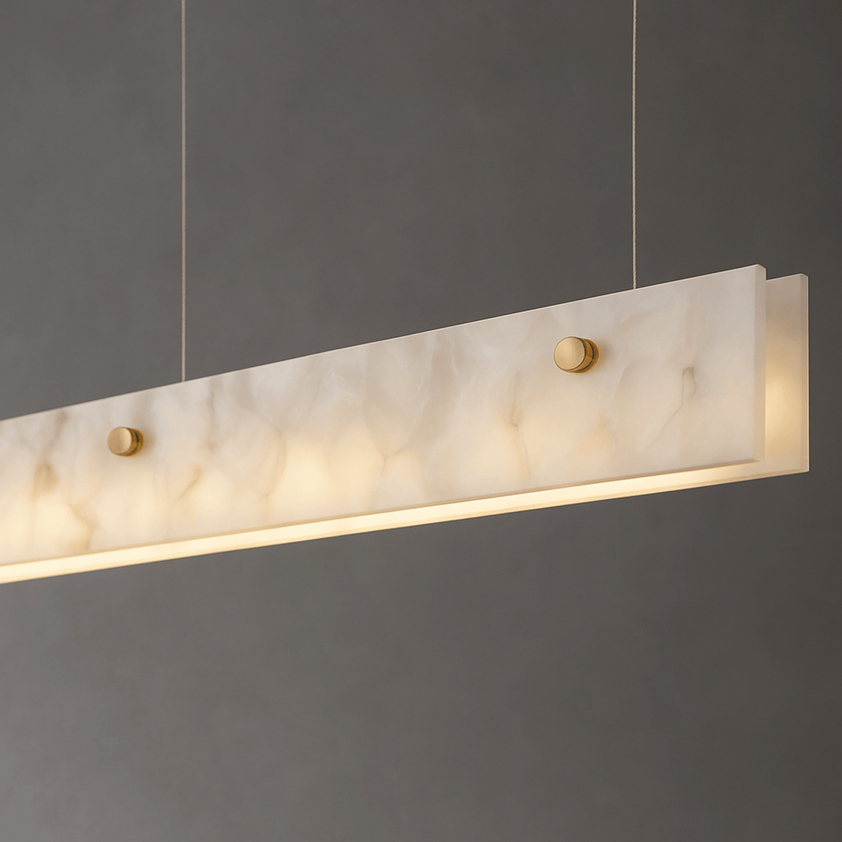 Marmeren Lineaire Hanglamp Natuursteen Design LED Verlichting Eetkamer Keukeneiland Luxe Moderne Sfeer | Sulvida