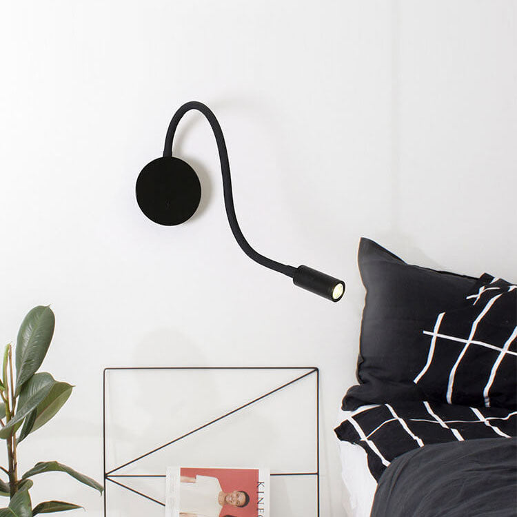 Draaibare LED-wandlamp met verstelbare lichtbron zwart aluminium modern design flexibele verlichting | Sulvida