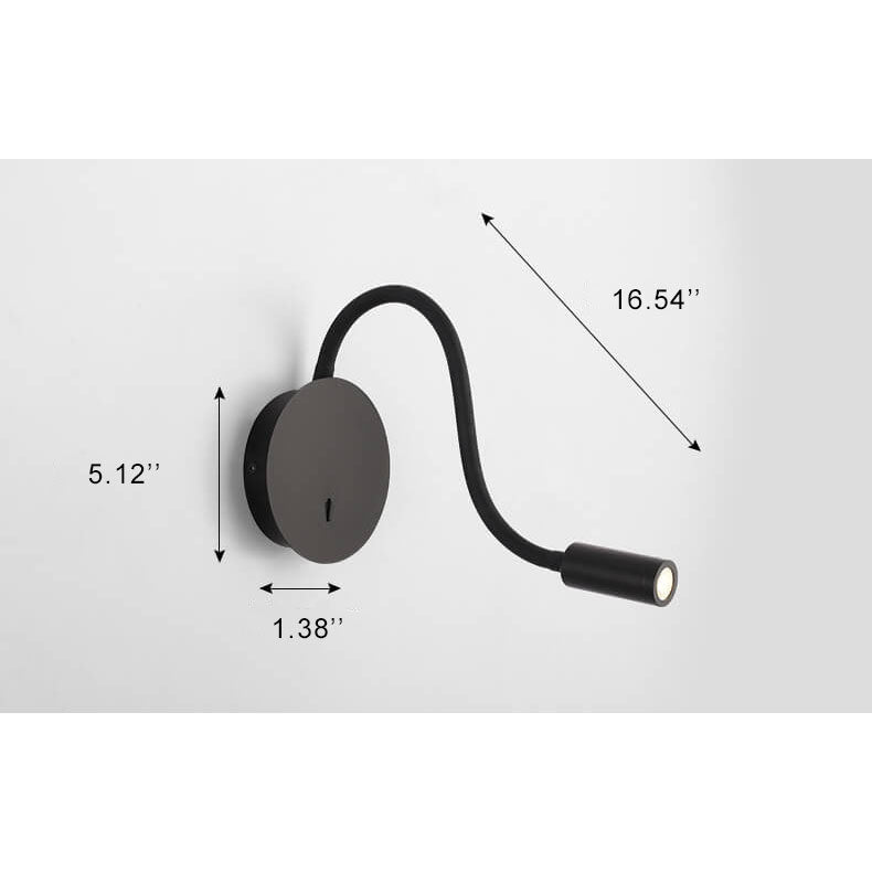 Draaibare LED-wandlamp met verstelbare lichtbron zwart aluminium modern design flexibele verlichting | Sulvida