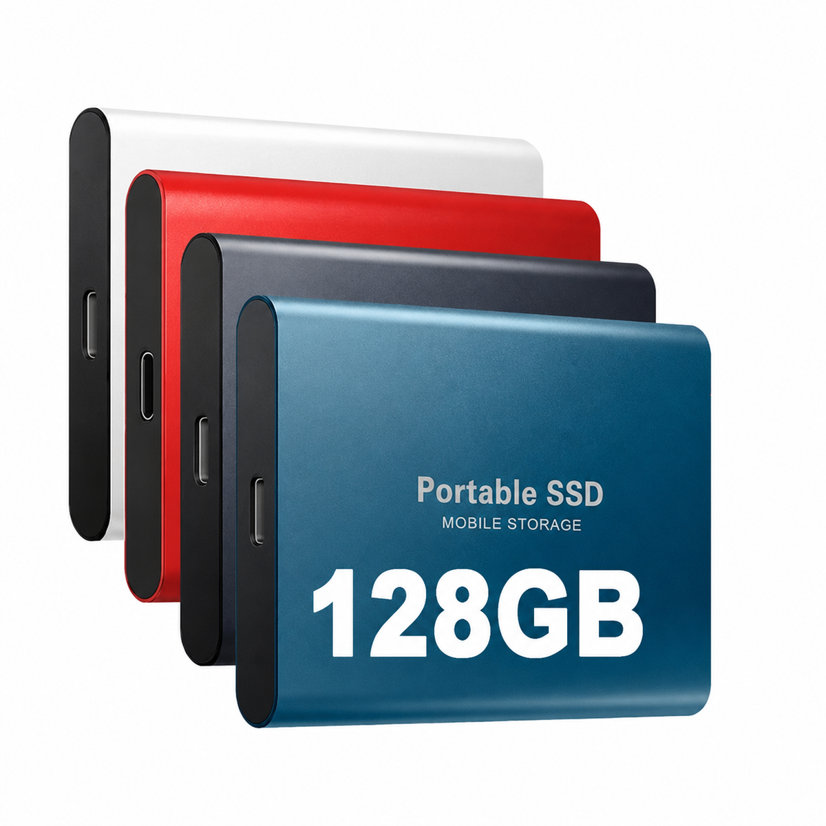 Externe SSD 128GB Aluminium Behuizing Compact Ultra Snelle Gegevensoverdracht Draagbare Opslag Harde Schijf | Sulvida