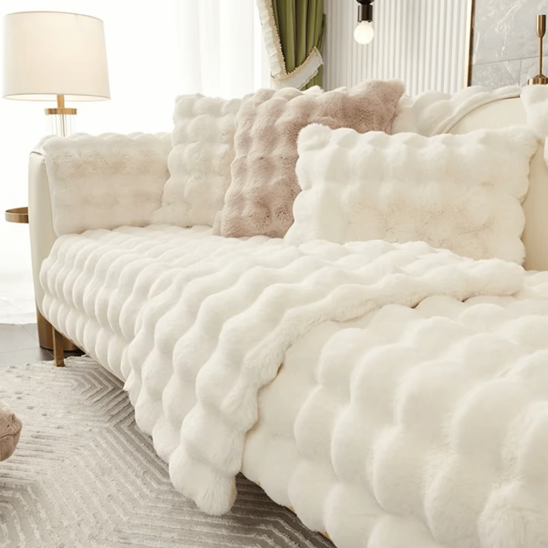 Kussenhoezen Nimbus Touch - Zachte Pluche Nepbont Kussenslopen Luxe Sierkussens Handgemaakt 43×43 cm Woonkamer | Sulvida