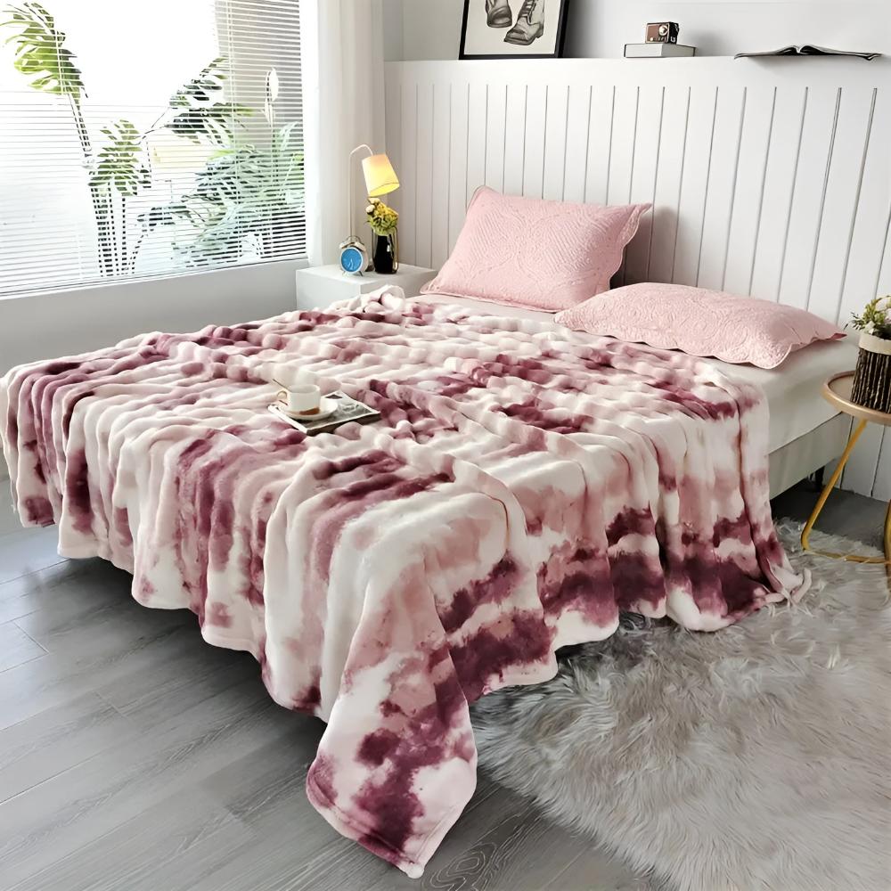 Tie-Dye Plaid Imitatiebont Zacht Golvend Patroon Woonkamer Slaapkamer Decoratief Warm Comfort 150-230cm | Sulvida
