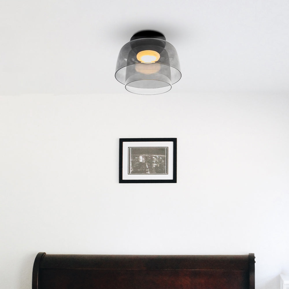 Glazen Plafondlamp Gelaagd Design Meerdere Formaten Warm Wit LED Licht Eetkamer Woonkamer Keuken Slaapkamer | Sulvida
