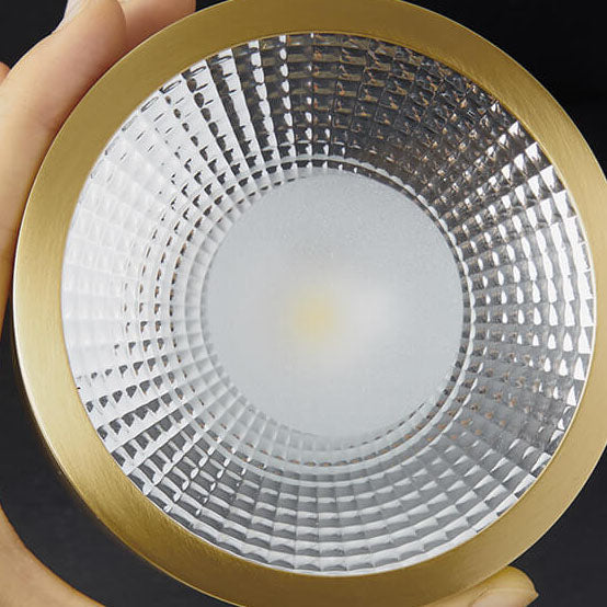 Plafondlamp rond koper ultradun LED geïntegreerd 8-12 cm directe montage warm wit koel wit voor hal woonkamer | Sulvida