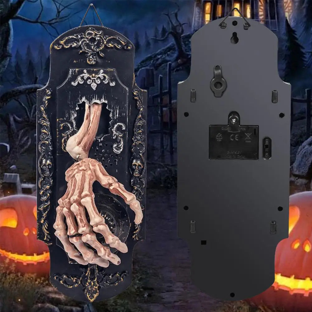 Interactieve Skelethand Deurversiering – Aanraak- en Bewegingssensor met Licht Geluid Halloween Decoratie | Sulvida