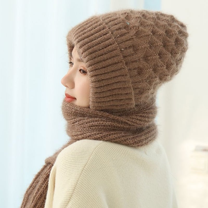 Cagoule avec protection des oreilles et chauffe-visage et oreilles intégré Accessoire d'hiver pour les activités de plein air par temps froid | Sulvida