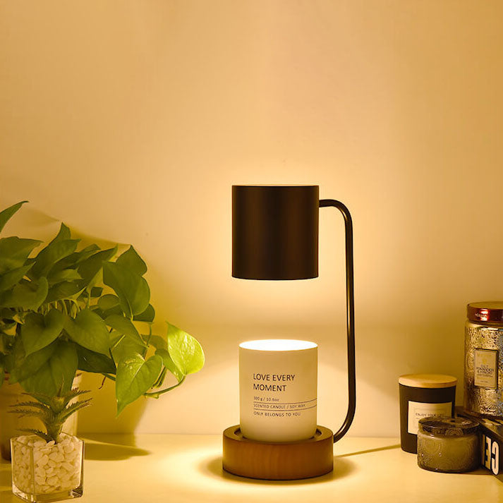 Kaarsenwarmer Lamp Hout met Dimfunctie Elektrisch Verwarmd Geurverspreiding Vlamvrij Sfeerverlichting 17×33cm | Sulvida
