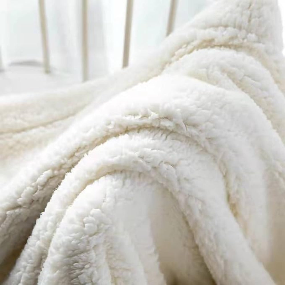 Dubbelzijdige Woonplaid Fluweel en Sherpa - Zacht & Warm Dekkleed - Decoratief Textiel voor Bed en Bank | Sulvida