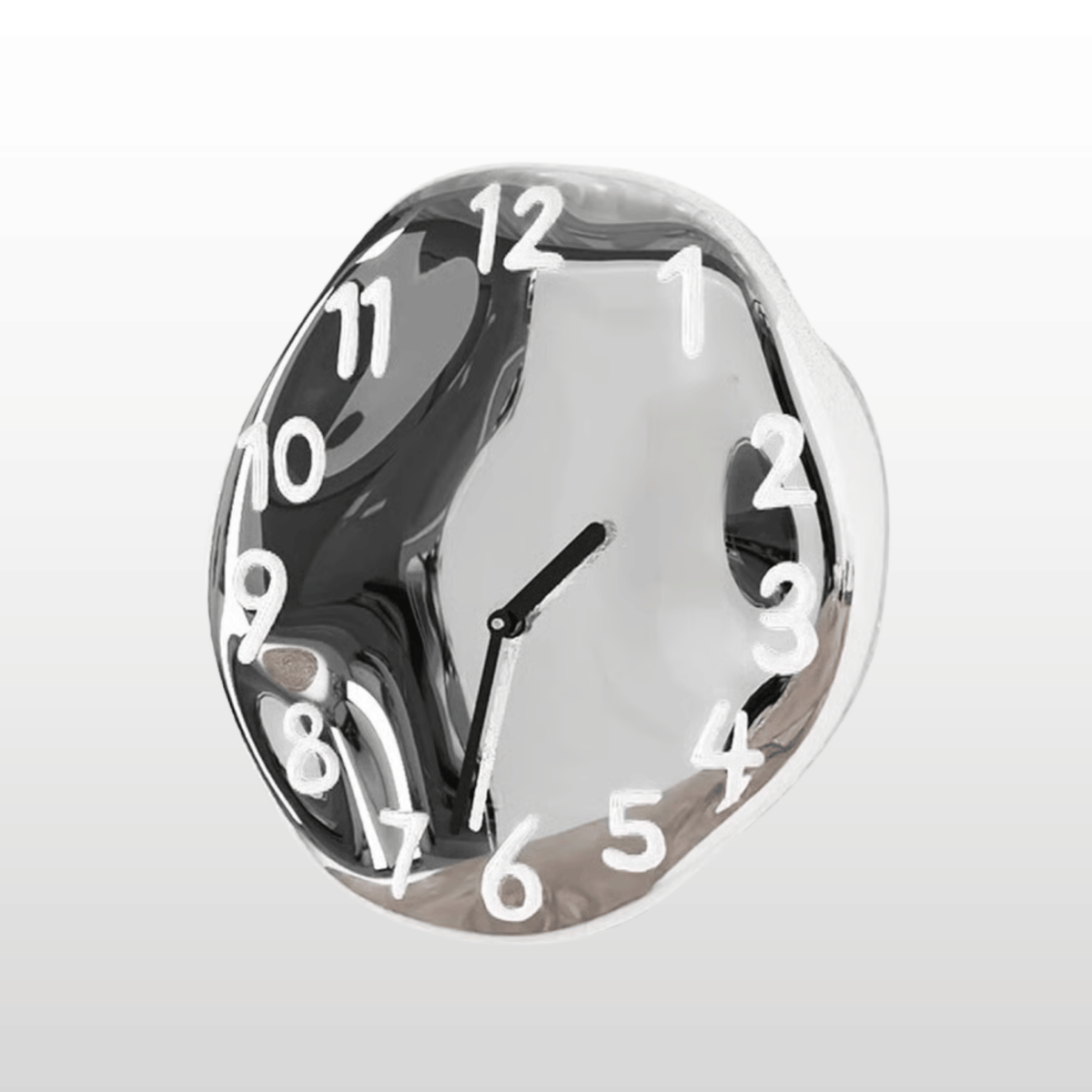 Keramische wandklok met chroomafwerking modern design stille uurwerk decoratief wonen woonkamer interieur | Sulvida