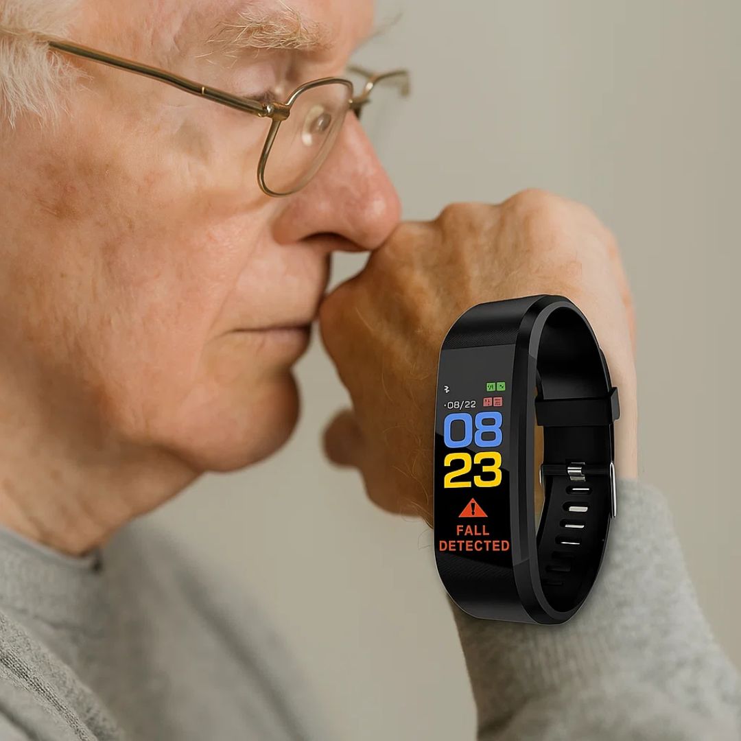 Smartwatch met valdetectie en GPS-tracking voor senioren veiligheid gezondheidsmonitoring polshorloge | Sulvida
