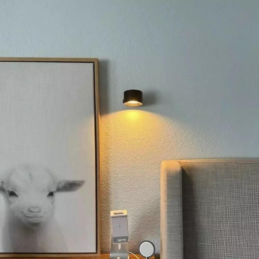 Draadloze LED Wandlamp Oplaadbaar met Afstandsbediening Magnetische Bevestiging Cilindrisch Design Sfeerlicht | Sulvida