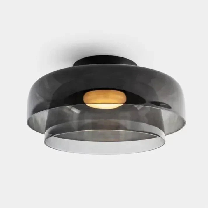Glazen plafondlamp met driekleurige LED-verlichting voor woonkamer eetkamer slaapkamer modern design | Sulvida