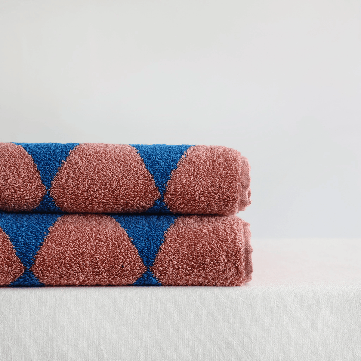 Blauwe Diamant Katoenen Handdoeken Retro Gestreept Badtextiel Zacht Absorberend Luxe Badkamer Accessoire | Sulvida