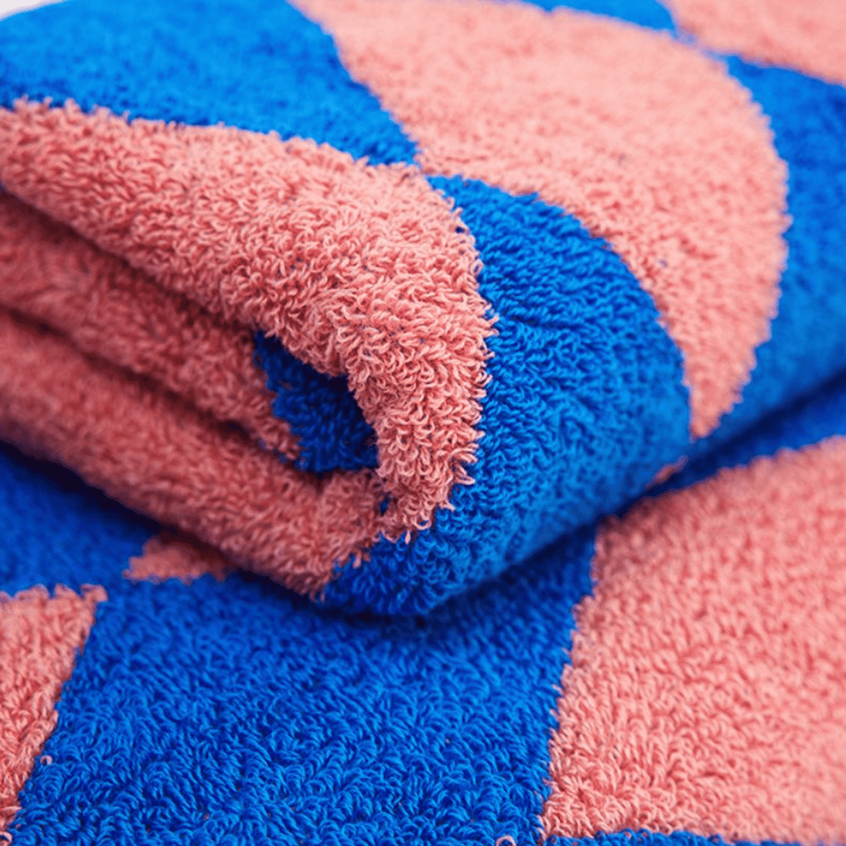 Blauwe Diamant Katoenen Handdoeken Retro Gestreept Badtextiel Zacht Absorberend Luxe Badkamer Accessoire | Sulvida
