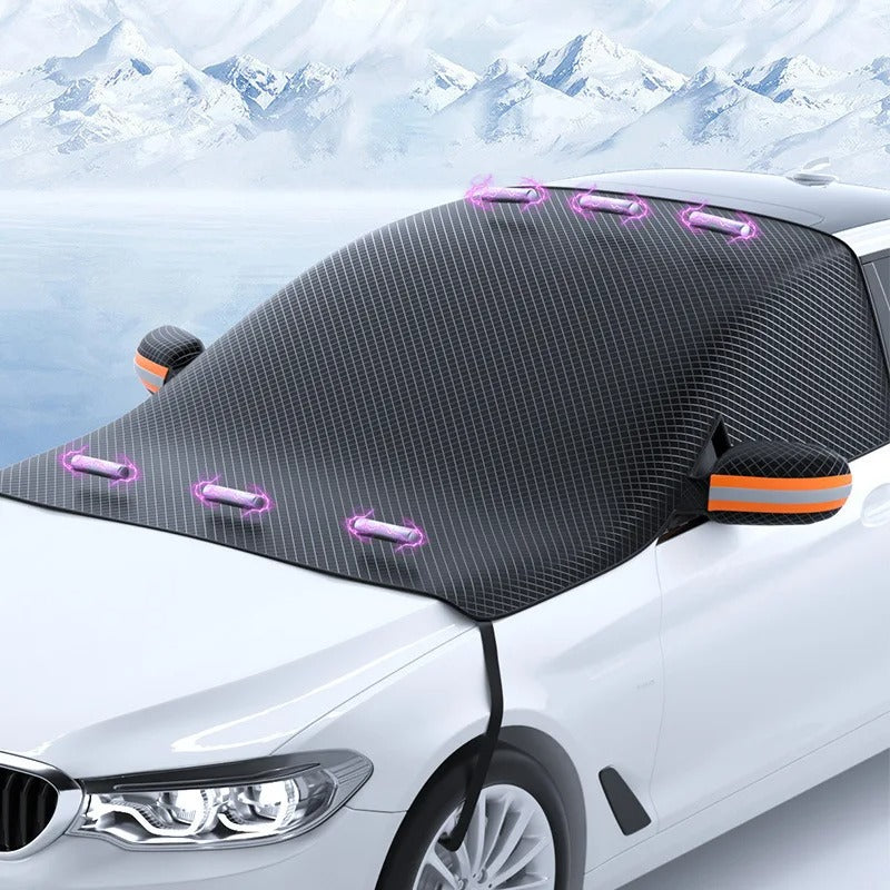 Magnetische Winterhoes Autoruit 258x114cm Sneeuw IJs Bescherming Voorruit Universeel Alle Seizoenen Auto | Sulvida