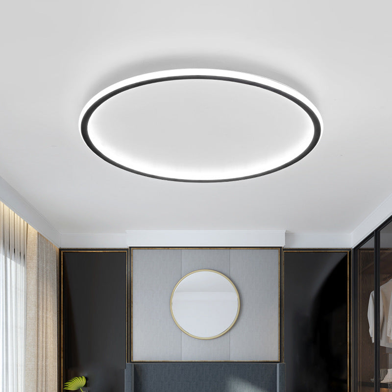 LED-plafondlamp rond modern design Nordic stijl zwart wit dimbaar voor woonkamer slaapkamer hal keuken | Sulvida