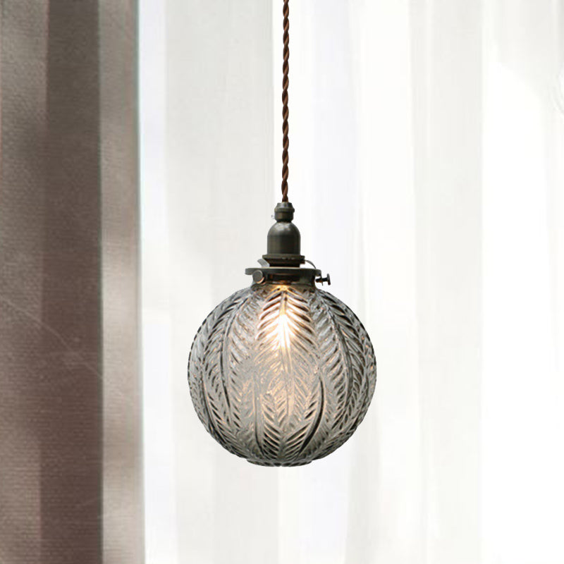 Glazen Hanglamp met Veerdesign en Rookglas 15 cm Diameter Kroonluchter Eetkamer Woonkamer Decoratief Sfeervol | Sulvida