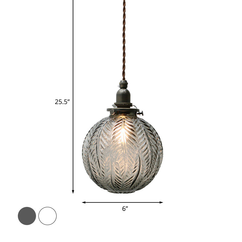 Glazen Hanglamp met Veerdesign en Rookglas 15 cm Diameter Kroonluchter Eetkamer Woonkamer Decoratief Sfeervol | Sulvida