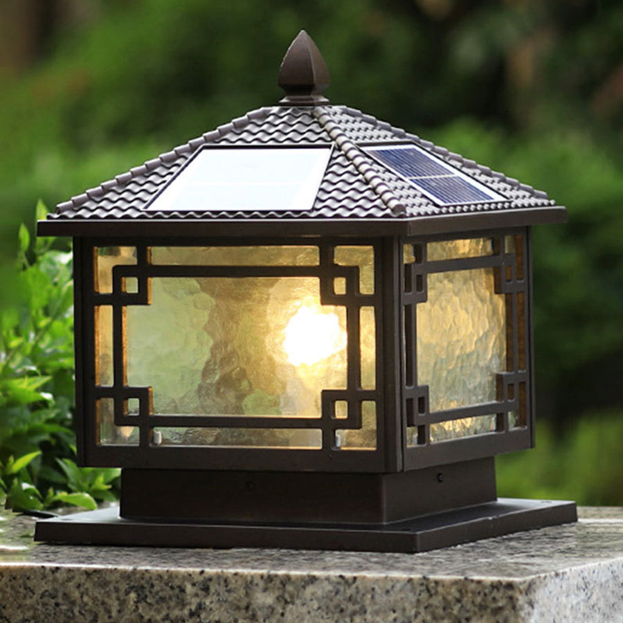 Buitenlamp op Sokkel Klassiek Design Waterdicht Aluminium Glas Terras Tuin Oprit Pad Entree Verlichting | Sulvida