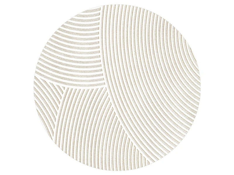 Rond Vloerkleed Geometrisch Patroon Modern Antislip Waterafstotend Zachte Structuur Woonkamer Slaapkamer Hal | Sulvida
