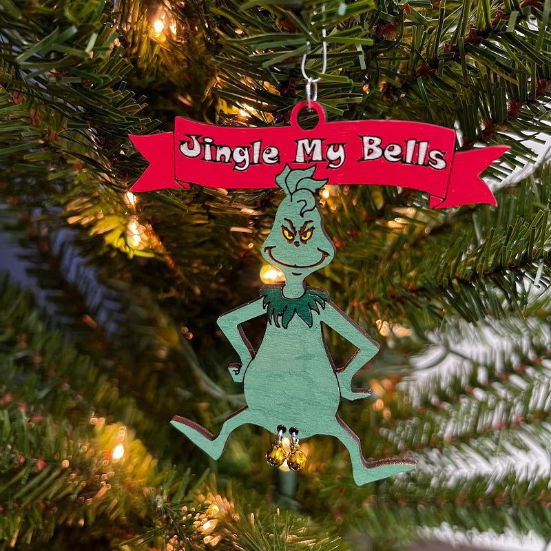 Humoristische Kerstboomhangers met Bellen Feestelijke Grappige Decoratie Kerstmis Kerstman Rendier Ornament | Sulvida