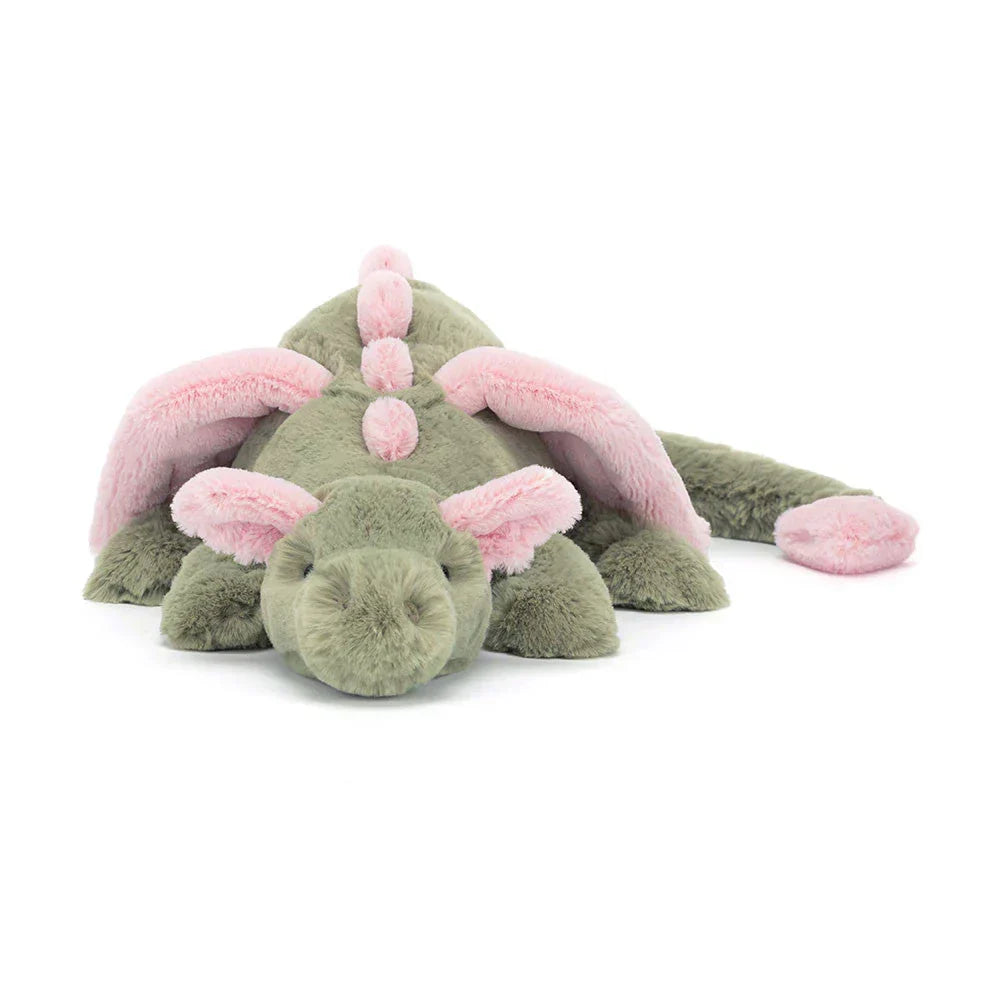 Pluche Drakenknuffel met Vleugeltjes voor Kinderen | Zacht Decoratief Knuffelbeest Kinderkamer Dragon | Sulvida