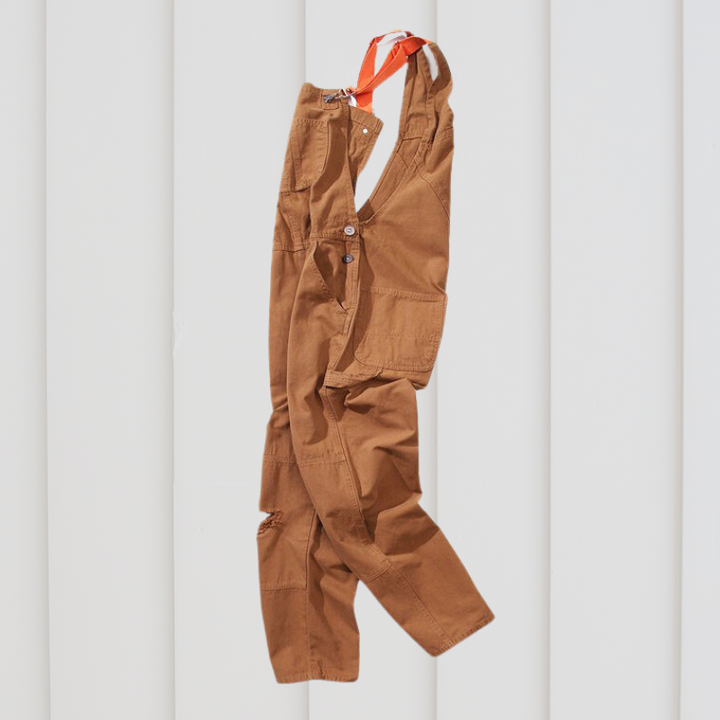 Unisex-Gartenlatzhose mit verstellbaren Trägern, blau, braun, atmungsaktive Arbeitskleidung, strapazierfähig, bequem, mehrere Größen | Sulvida