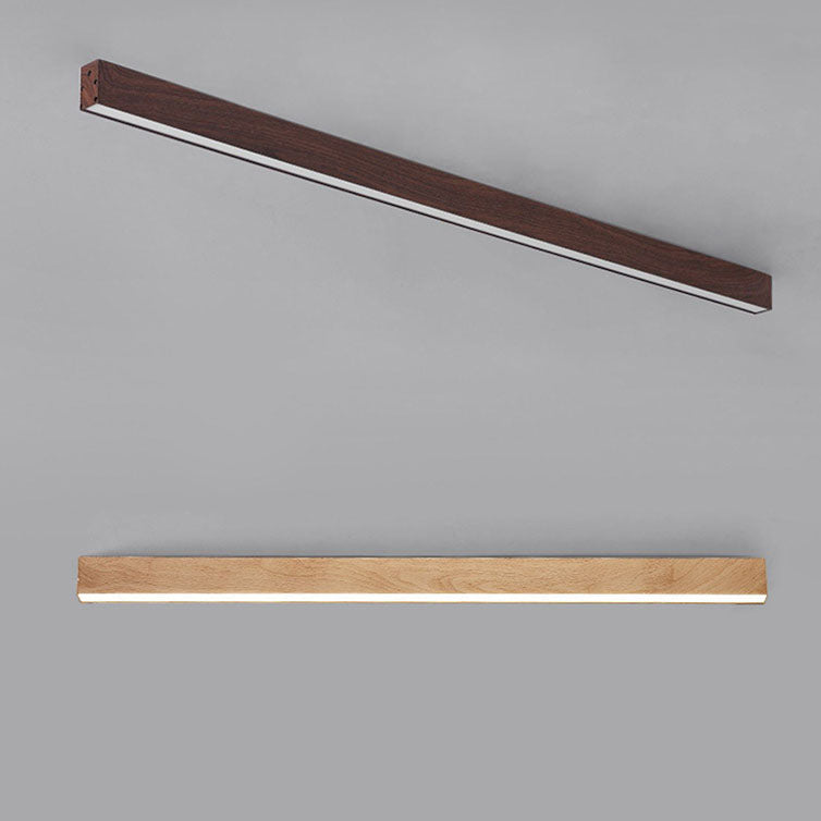 Plafondlamp LED met houtnerf aluminium strips modern minimalistisch strak design voor woonkamer slaapkamer | Sulvida