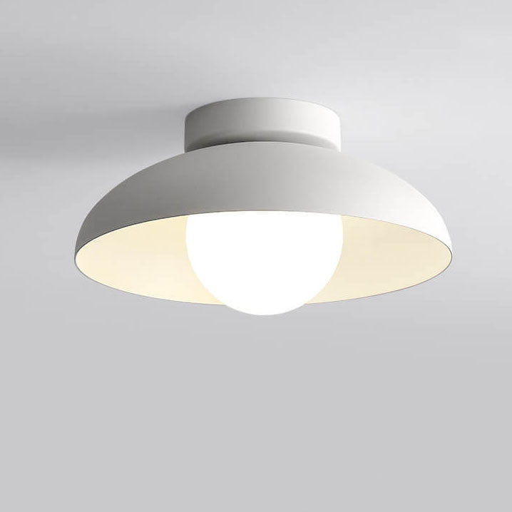 Glazen plafondlamp ijzer glas 30 cm semi-flush industrieel modern interieur wandverlichting woonkamer slaapkamer | Sulvida