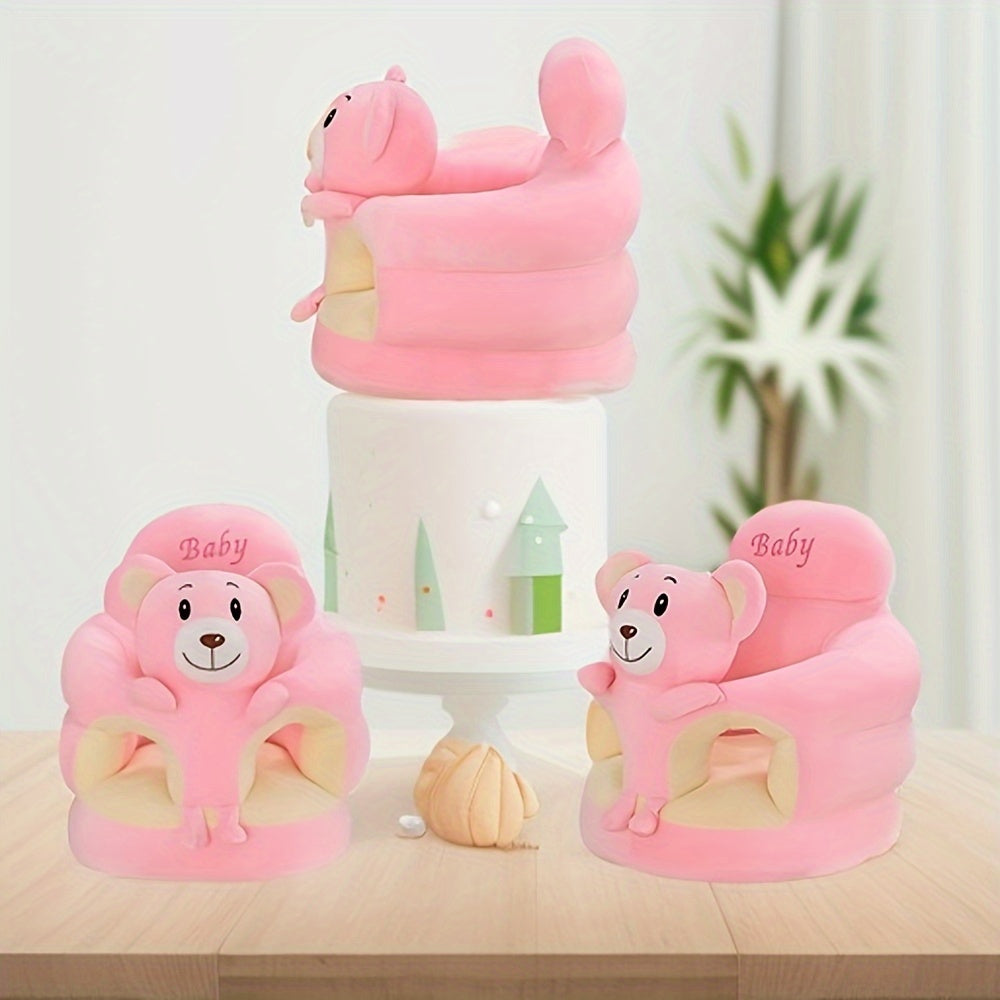 Babyzitstoeltje Pluche met Stevig Rugkussen voor Zitsteun Peuters Beestjes Decoratief Comfortabel Zacht | Sulvida