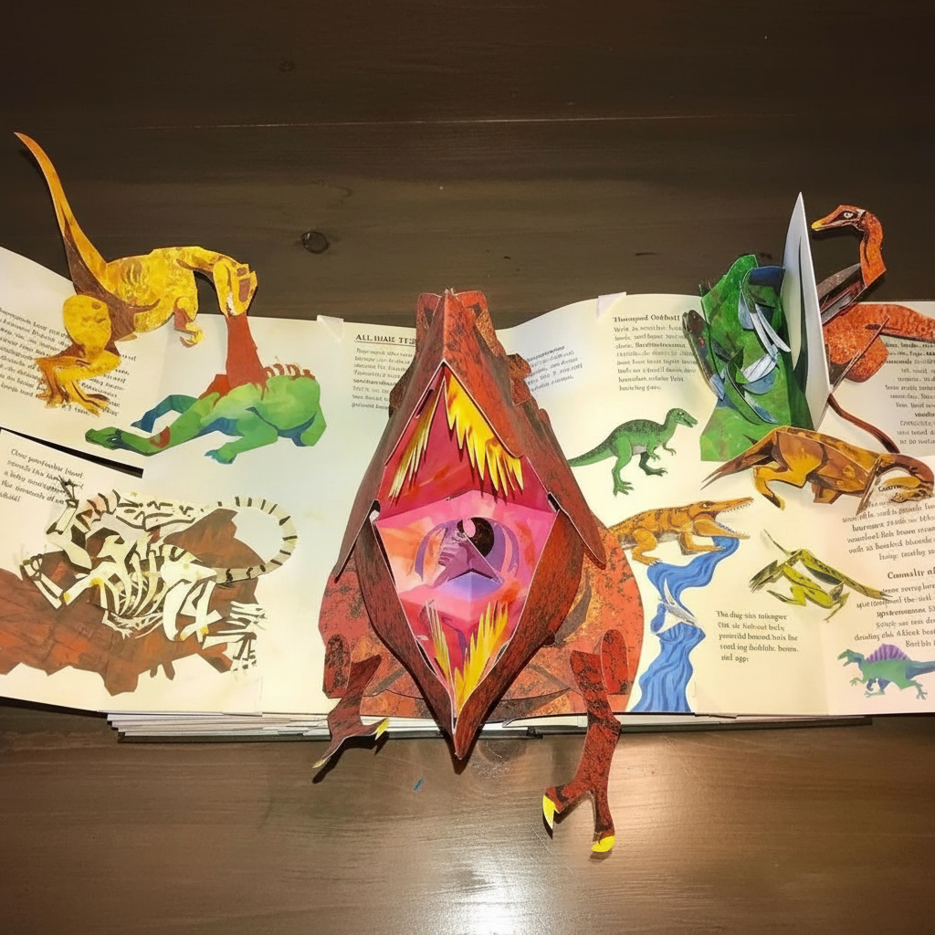 3D Pop-up Boek met Dinosauriërs voor Kinderen – Interactief Leerboek met Pop-up Scènes – Educatief Cadeau voor Dino-Liefhebbers | Sulvida