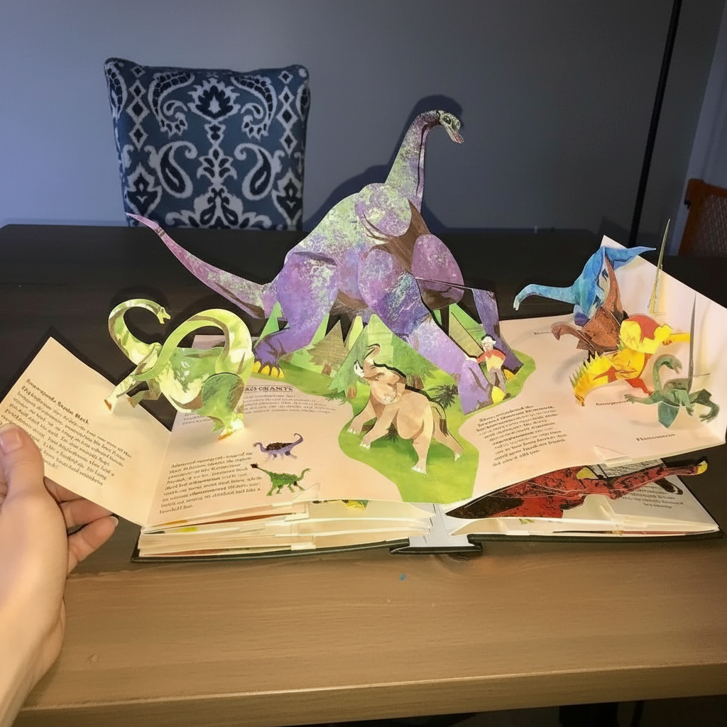 3D Pop-up Boek met Dinosauriërs voor Kinderen – Interactief Leerboek met Pop-up Scènes – Educatief Cadeau voor Dino-Liefhebbers | Sulvida