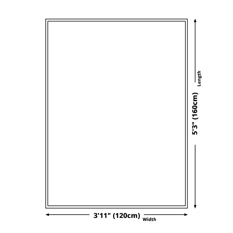 Vloerkleed rechthoekig met visueel illusiedesign 60×90 cm polyester tapijt modern slaapkamer woonkamer | Sulvida