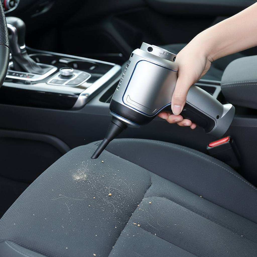 Draadloze Stofzuiger voor Auto's — Krachtige Oplaadbare Handzuiger voor Dieptereiniging van Autostoelen, Vloermatten en Moeilijk Bereikbare Hoeken — Lichtgewicht Design met Meerdere Opzetstukken | Sulvida