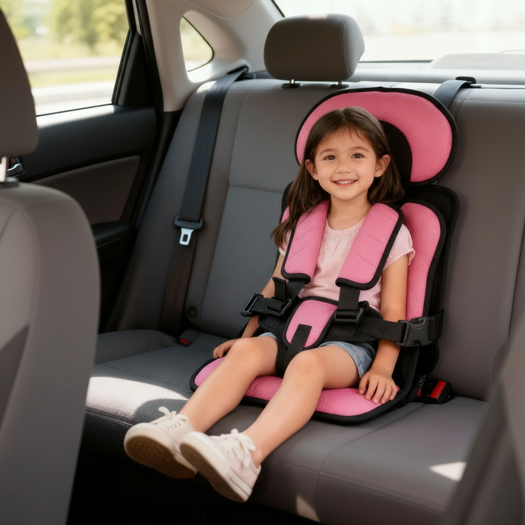 Opvouwbare Reisboosters voor Kinderen – Draagbare Autostoel met 5-Punts Gordel | Sulvida