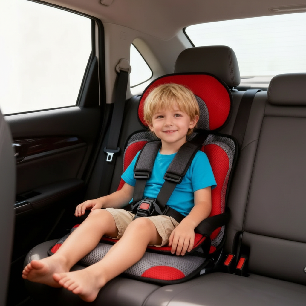 Opvouwbare Reisboosters voor Kinderen – Draagbare Autostoel met 5-Punts Gordel | Sulvida