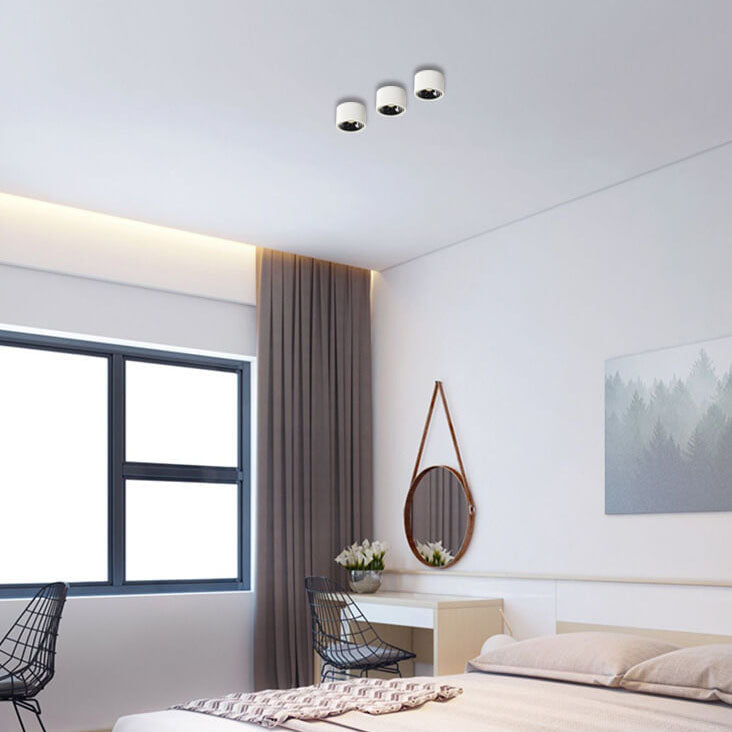 Instelbare plafondspot aluminium rond LED inbouwlamp woonkamer wit zwart wandspot modern plafondverlichting | Sulvida