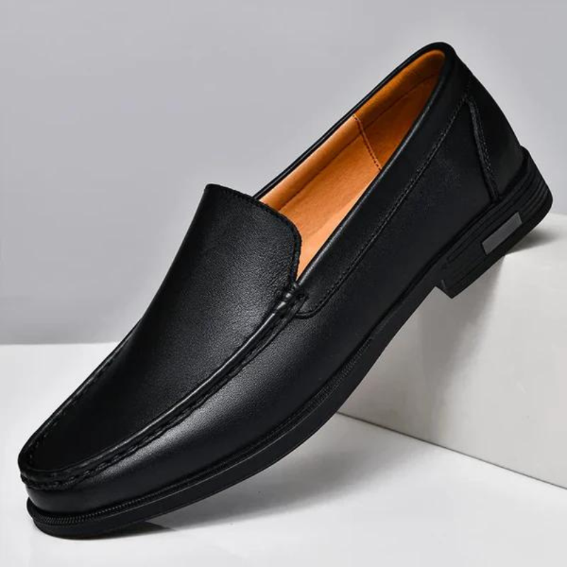 Lederen loafers heren premium comfortabel klassiek zwart bruin grijs blauw business formeel casual schoeisel | Sulvida