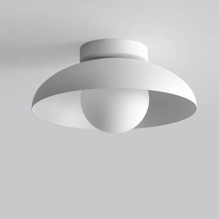 Glazen plafondlamp ijzer glas 30 cm semi-flush industrieel modern interieur wandverlichting woonkamer slaapkamer | Sulvida
