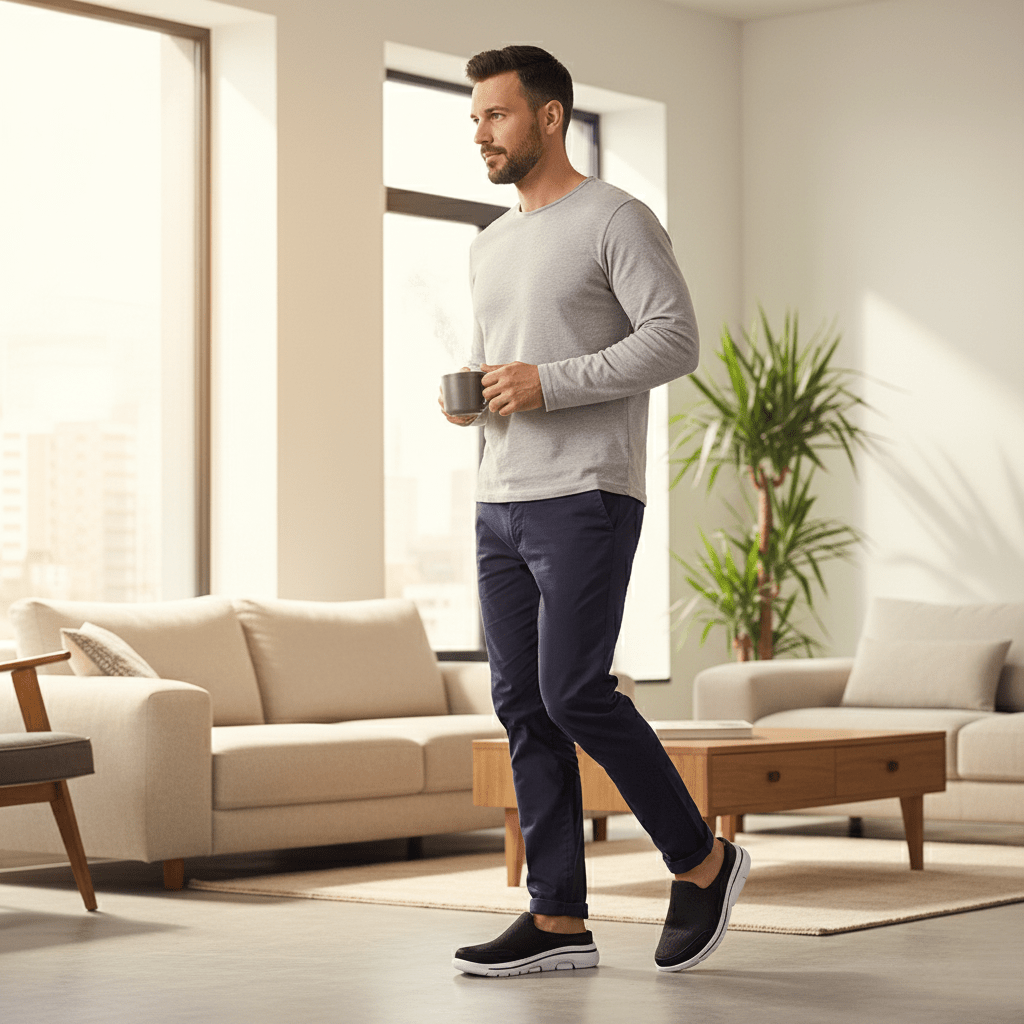 Herenpantoffels met ademend mesh en zachte antislip zool voor optimaal comfort thuis licht en soepel maat 39-48 | Sulvida